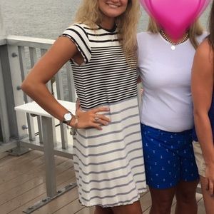 Striped T shirt dress